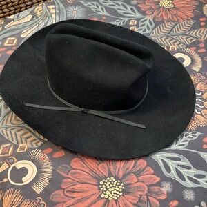 Stallion by Stetson Black Wool Hat Sz 7-1/2